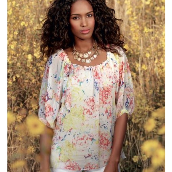 CAbi In Case sheer floral blouse - Picture 3 of 8